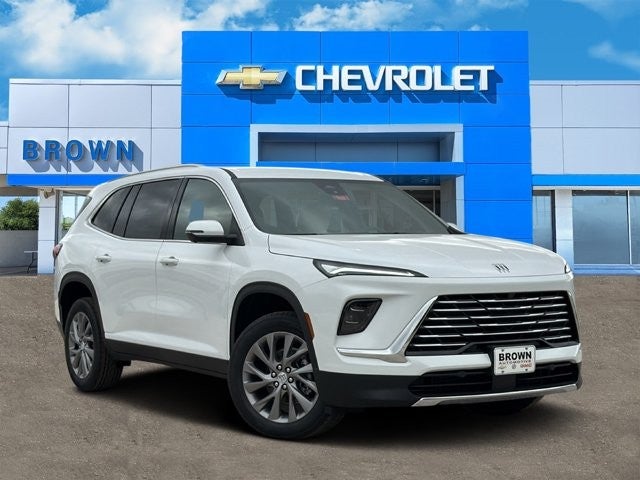 2026 Buick Enclave Preferred in Summit White — front three-quarter view