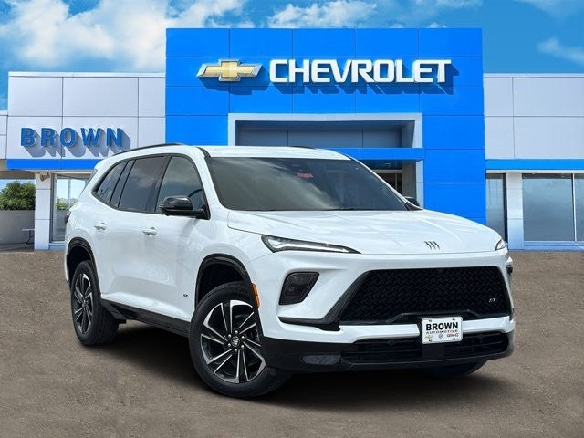 2026 Buick Enclave Sport Touring in Summit White — front three-quarter view