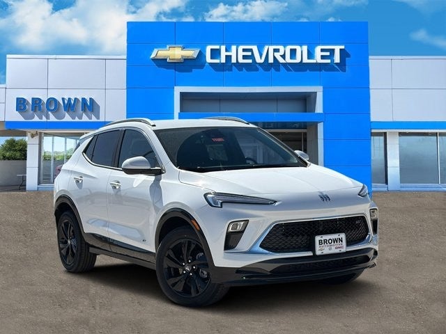 2026 Buick Encore GX Sport Touring in Summit White — front three-quarter view
