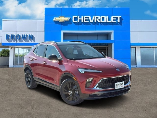 2026 Buick Encore GX Sport Touring in Brilliant Red — front three-quarter view