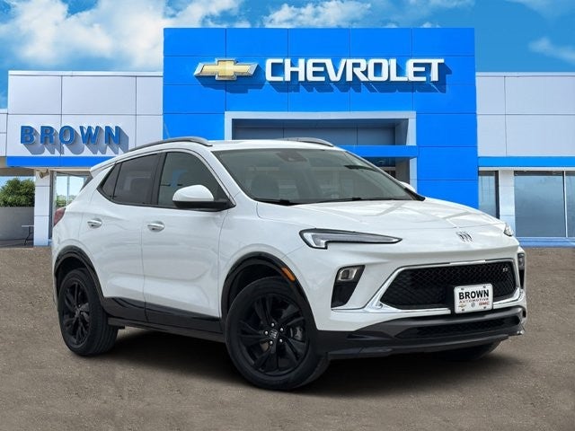 2024 Buick Encore GX Sport Touring in Summit White — front three-quarter view